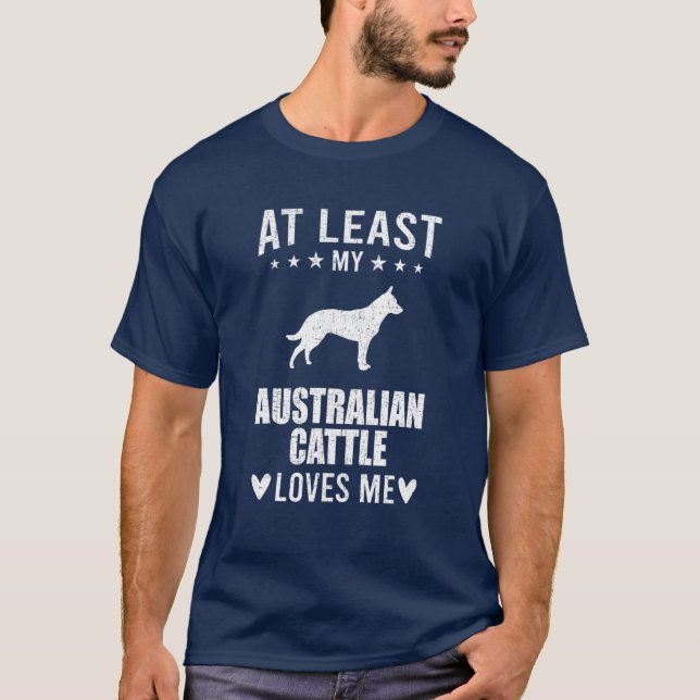 T-shirt Au Moins Ma Bataille Australienne M'Aime Amoureux  (Devant)