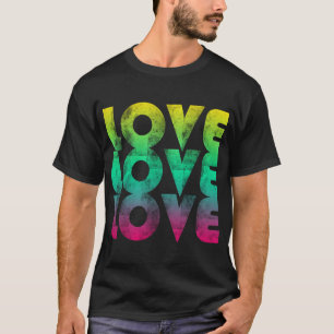 T-shirt au néon des années 80 d'amour