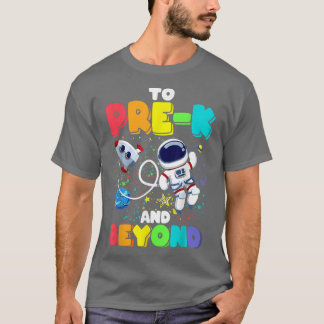 T-shirt Au Pré-K Et Au-Delà De L'Astronaut Retour À L'Écol