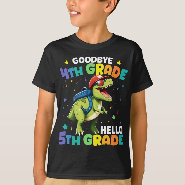 T-shirt Au revoir 4e grade T Rex Monster Truck Dinosaur (Devant)