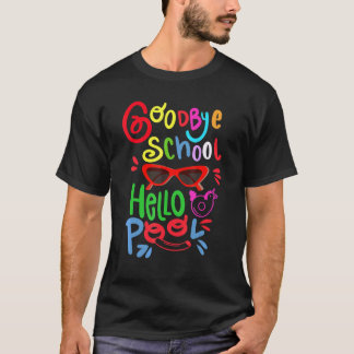 T-shirt Au revoir école bonjour lunettes de soleil d'été p
