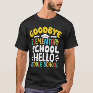 T-shirt Au revoir école primaire Bonjour collège dernier