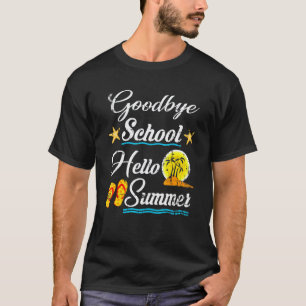 T-shirt Au revoir l'école Bonjour l'été Professeur Élève V