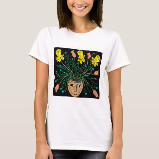 t-shirt au visage au printemps