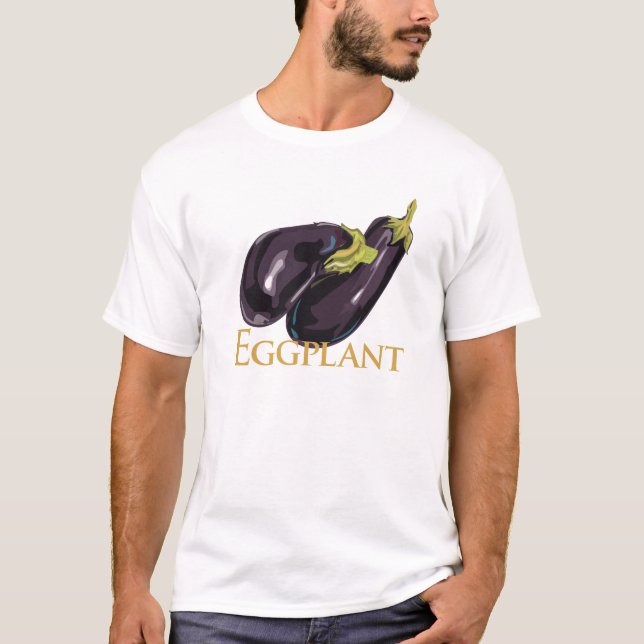 T-shirt Aubergine d'aubergine (Devant)