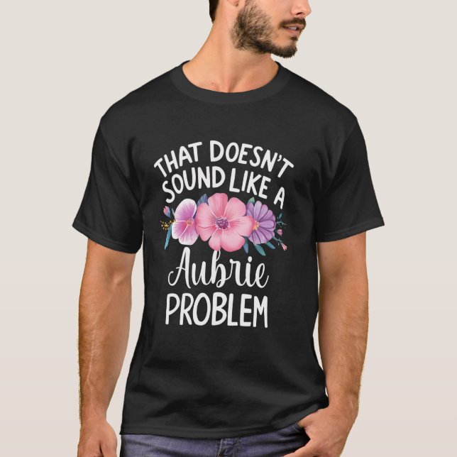 T-shirt AUBRIE Personnalisée Fleurs mignonnes Filles AUBRI (Devant)