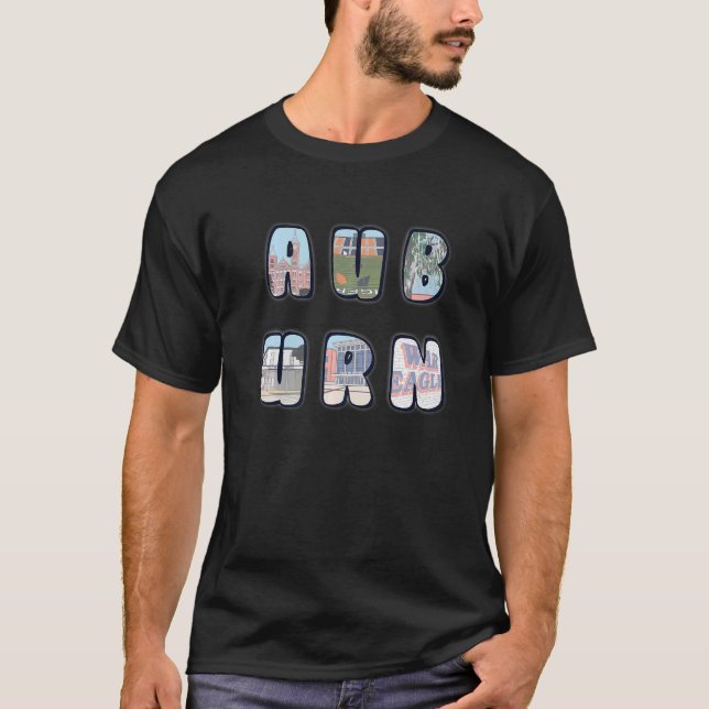 T-shirt Auburn Alabama Travel Hometown Emplacement Sites T (Devant)