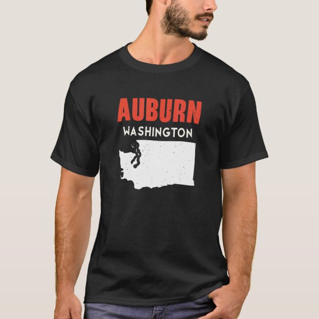T-shirt Auburn Washington USA State America Travel Washing (Devant)