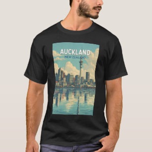 T-shirt Auckland Nouvelle-Zélande Illustration Voyage Art 