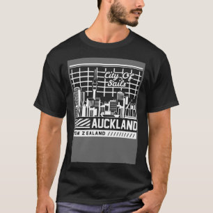 T-shirt Auckland Nouvelle-Zélande plan d'horizon de la vil