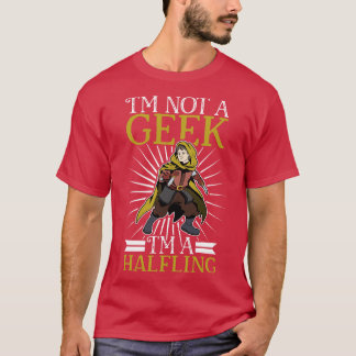 T-shirt Aucun caractère de jeu de rôle geek D20 Halfling
