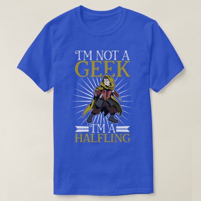 T-shirt Aucun caractère de jeu de rôle geek D20 Halfling (Design devant)