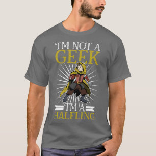T-shirt Aucun caractère de jeu de rôle geek D20 Halfling