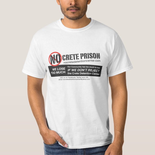 T-shirt aucun centre de détention de Crète (Devant)