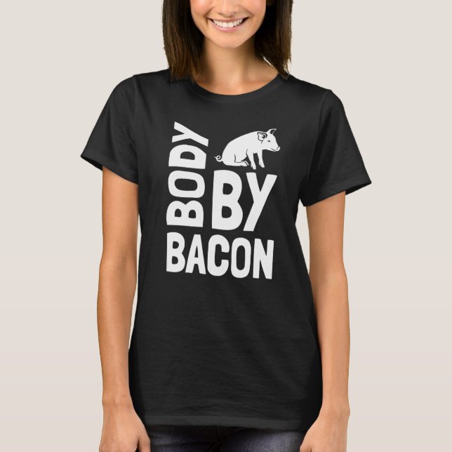 T-shirt Aucun Corps De Carbe Par Bacon Ketogénique Diète 2 (Devant)