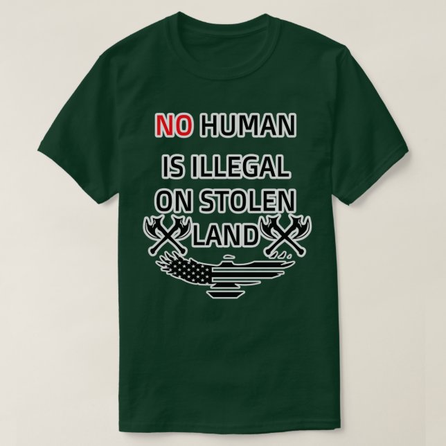 T-shirt AUCUN être humain n'est illégal sur la conception  (Design devant)