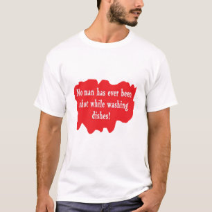 T-shirt Aucun homme n'a été jamais tiré tout en lavant