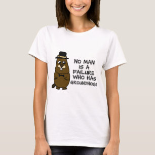 T-shirt Aucun homme n'est un échec qui a des marmottes