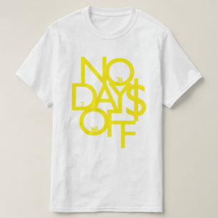 T-shirt Aucun Jour De Jour De Blanc/Jaune