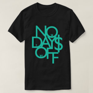 T-shirt Aucun Jours De Chemise - Bleu/Noir