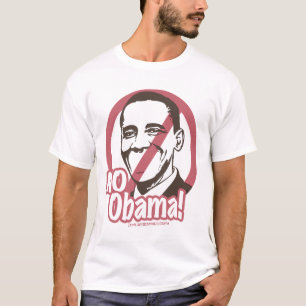 T-shirt Aucun Obama ! Chemise de barre oblique