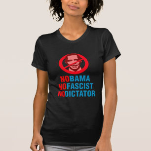 T-shirt AUCUN OBAMA PAS FASCISTE AUCUN DICTATEUR (v133x)