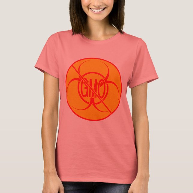T-shirt Aucun OGM Chemises Bio Risque OGM Organique Person (Devant)