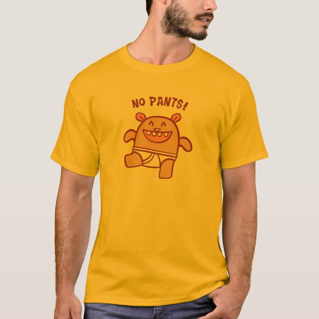 T-shirt Aucun pantalon ! - Orange (Devant)