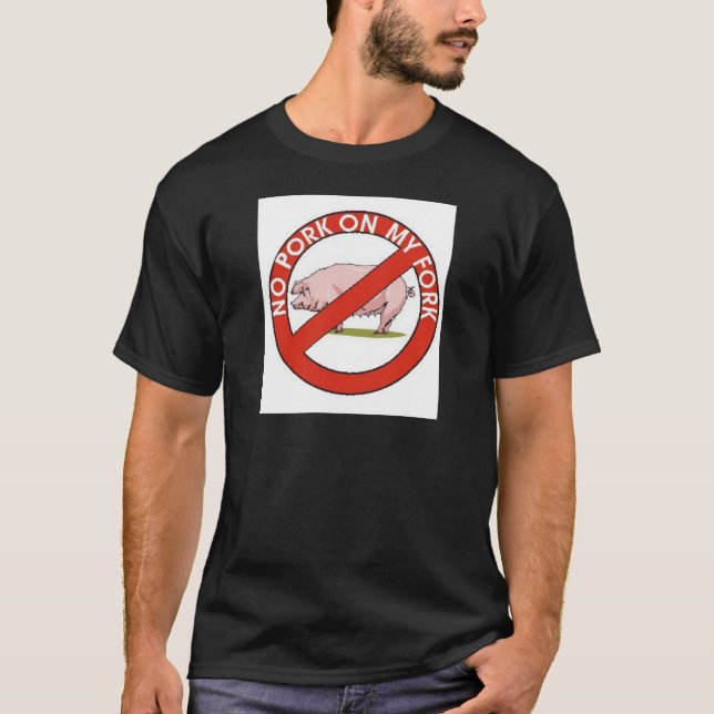 T-SHIRT AUCUN PORC SUR MA FOURCHETTE (Devant)