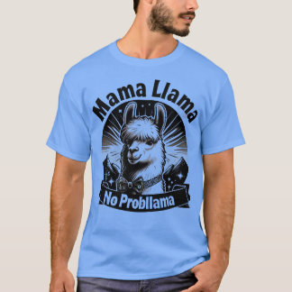 T-shirt AUCUN PROBLÈME Rétro Funny Llama Alpaca Graphisme