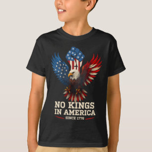 T-shirt Aucun Rois En Amérique Depuis 1776 Drapeau América