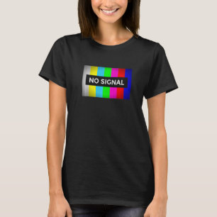 T-shirt Aucun Signal Écran de Test Nerd Rétro TV 1
