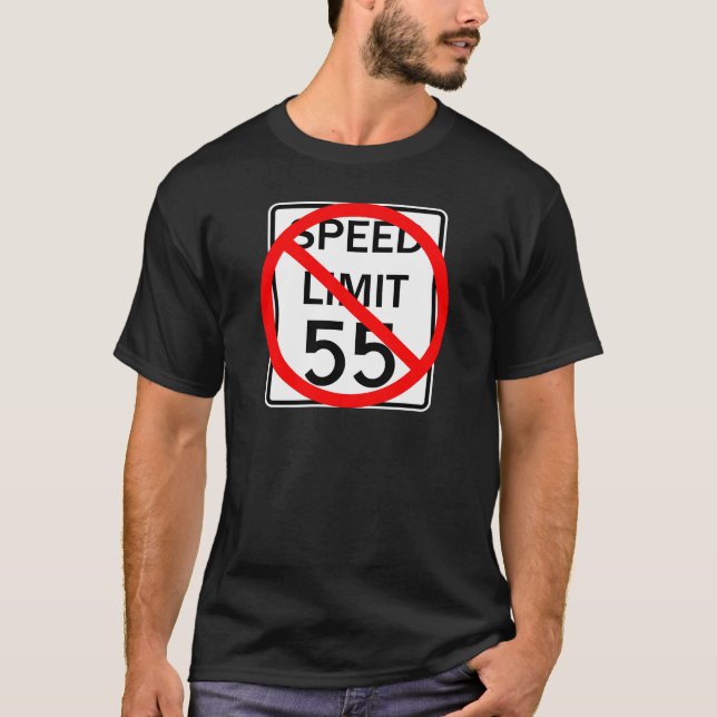 T-shirt Aucun signe de limitation de vitesse de 55 M/H (Devant)