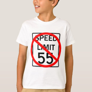 T-shirt Aucun signe de limitation de vitesse de 55 M/H