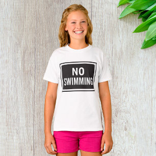 T-shirt Aucun signe de natation Gras Noir et Blanc Avertis
