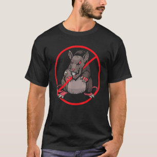 T-shirt Aucun signe de rat Exterminateur Contrôle animal P