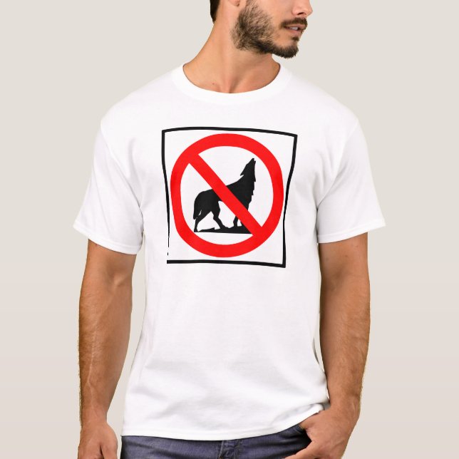 T-shirt Aucun signe de route de loups (Devant)