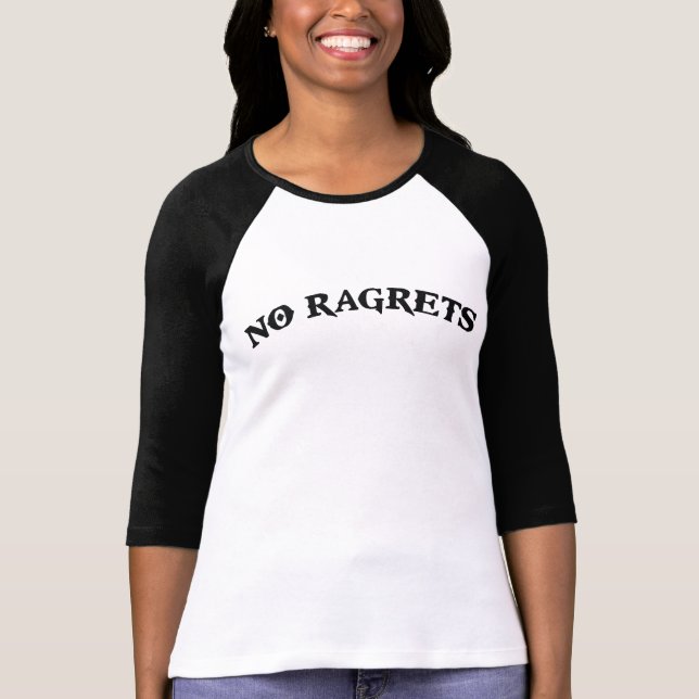 T-shirt Aucun tatouage de regrets de Ragrets Mispelled (Devant)