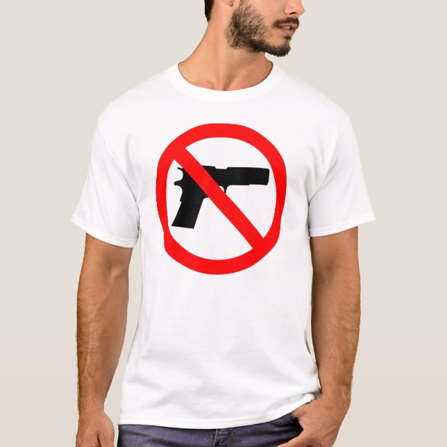 T-shirt Aucune anti arme à feu d'armes à feu (Devant)
