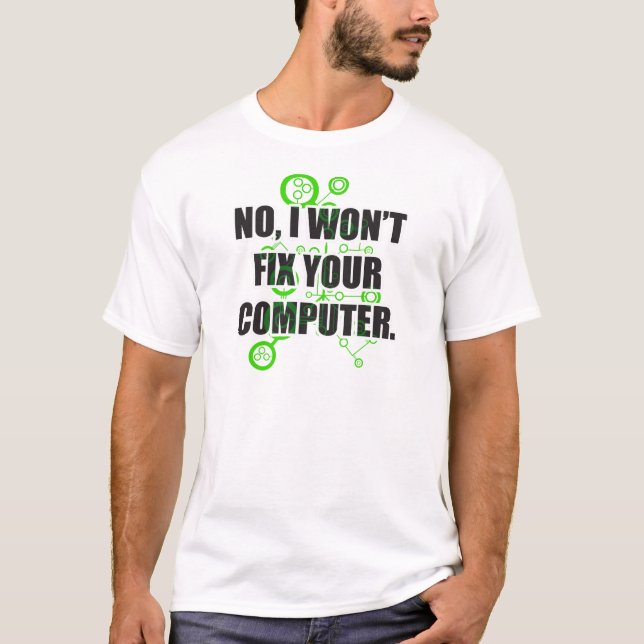 T-shirt Aucune correction d'ordinateurs (Devant)