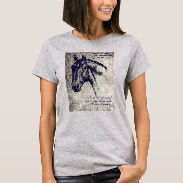 T-shirt Aucune heure n'est Winston Churchill gaspillé (Devant)