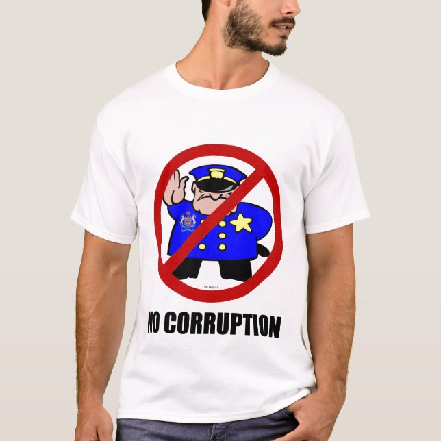 T-SHIRT AUCUNE PIÈCE EN T DE CORRUPTION (Devant)