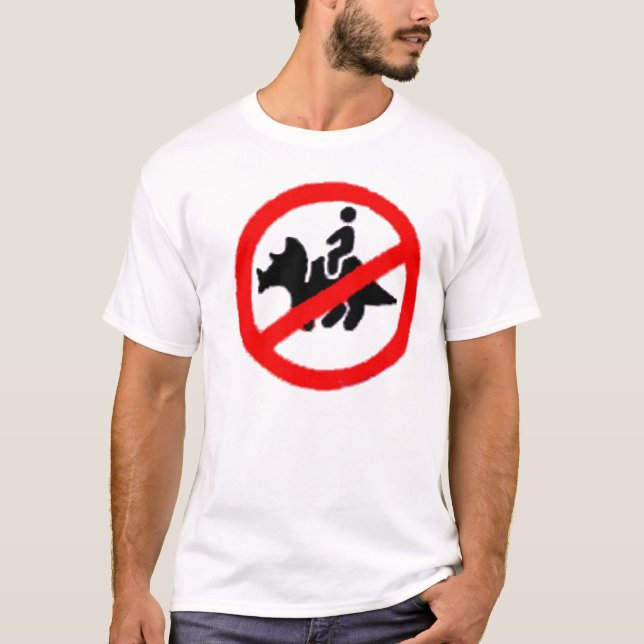 T-shirt Aucune zone d'équitation de Triceratops (Devant)