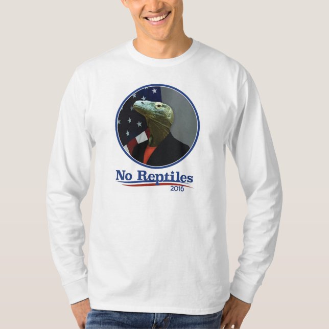 T-shirt Aucuns reptiles 2016, Hillary ! (Devant)