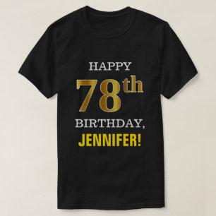 T-shirt Audacieux, noir, anniversaire d'or de Faux