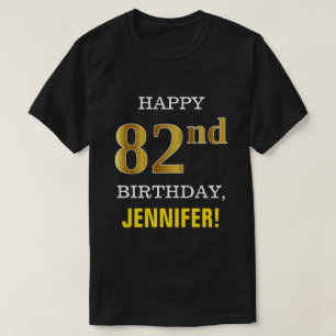 T-shirt Audacieux, noir, anniversaire d'or de Faux