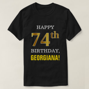 T-shirt Audacieux, noir, anniversaire d'or de Faux