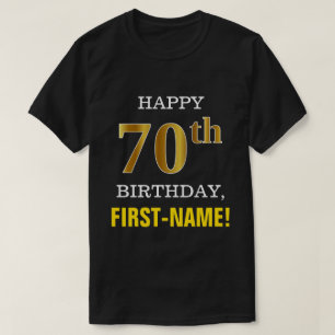 T-shirt Audacieux, noir, anniversaire d'or de Faux