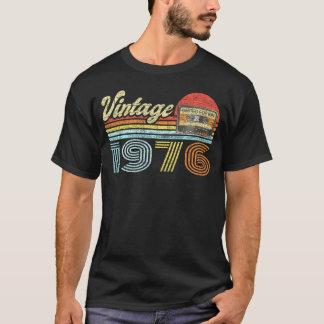 T-shirt Audio Cassette Depuis 1976 46E Anniversaire
