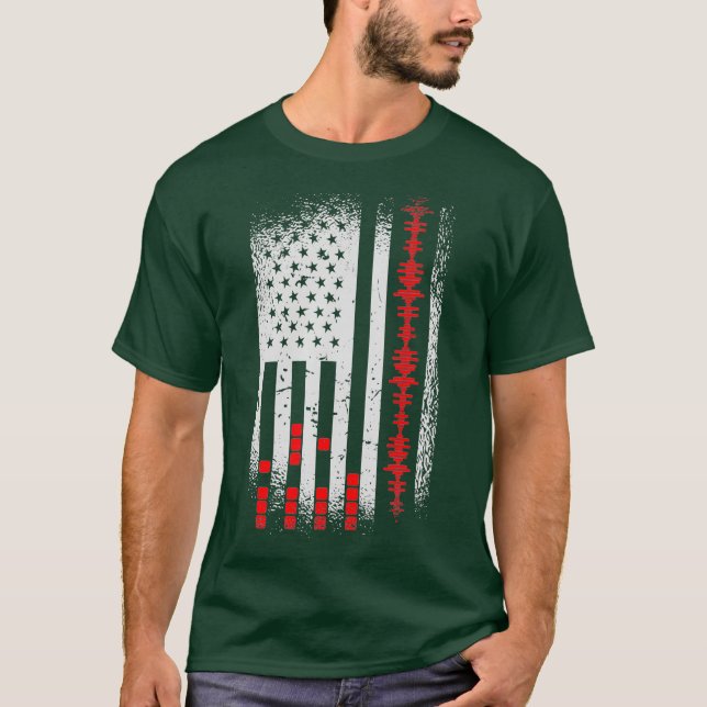 T-shirt Audio Engineer American Flag USA Design pour venti (Devant)